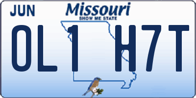 MO license plate OL1H7T