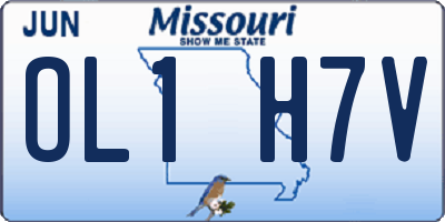 MO license plate OL1H7V
