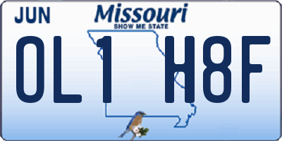 MO license plate OL1H8F