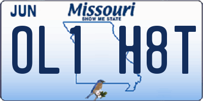 MO license plate OL1H8T
