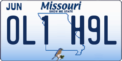 MO license plate OL1H9L