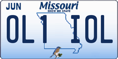 MO license plate OL1I0L