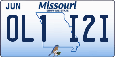 MO license plate OL1I2I