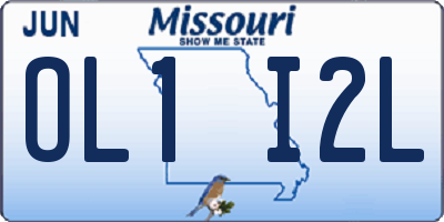 MO license plate OL1I2L