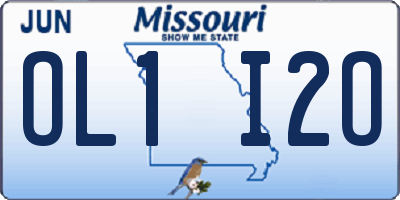MO license plate OL1I2O