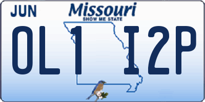 MO license plate OL1I2P