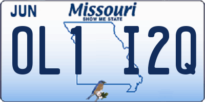 MO license plate OL1I2Q