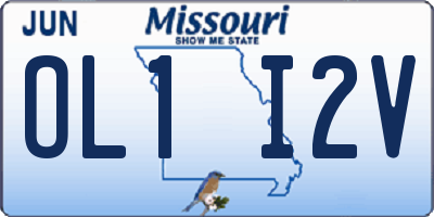 MO license plate OL1I2V