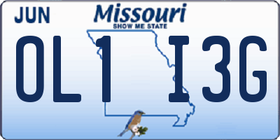 MO license plate OL1I3G
