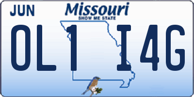 MO license plate OL1I4G