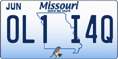 MO license plate OL1I4Q