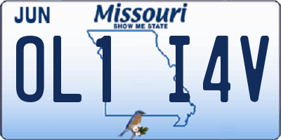 MO license plate OL1I4V