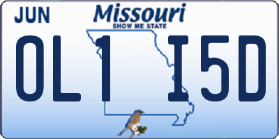 MO license plate OL1I5D