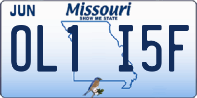 MO license plate OL1I5F
