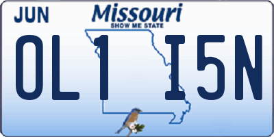 MO license plate OL1I5N