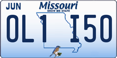 MO license plate OL1I5O