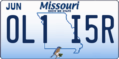 MO license plate OL1I5R