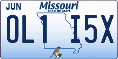 MO license plate OL1I5X