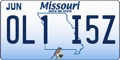 MO license plate OL1I5Z
