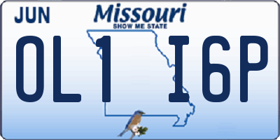 MO license plate OL1I6P