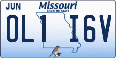 MO license plate OL1I6V