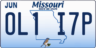 MO license plate OL1I7P