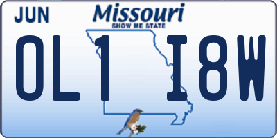 MO license plate OL1I8W