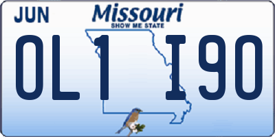 MO license plate OL1I9O