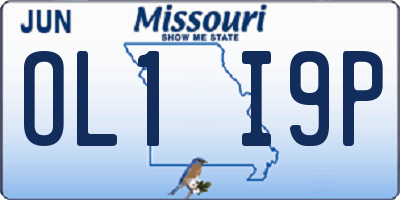 MO license plate OL1I9P