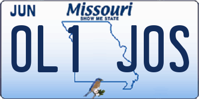 MO license plate OL1J0S
