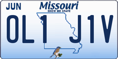 MO license plate OL1J1V