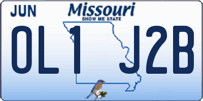 MO license plate OL1J2B