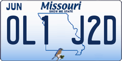 MO license plate OL1J2D