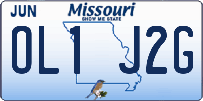 MO license plate OL1J2G