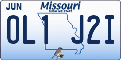 MO license plate OL1J2I