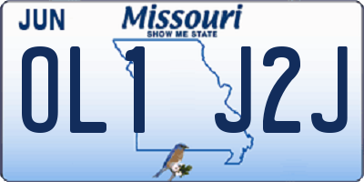 MO license plate OL1J2J