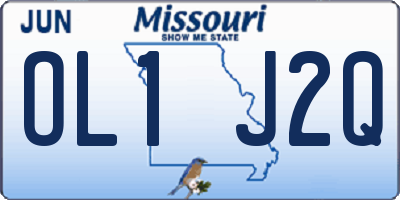 MO license plate OL1J2Q