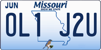 MO license plate OL1J2U
