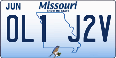 MO license plate OL1J2V
