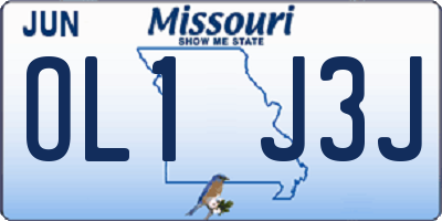 MO license plate OL1J3J