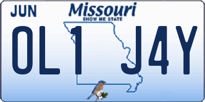 MO license plate OL1J4Y