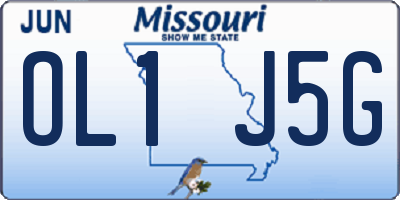 MO license plate OL1J5G