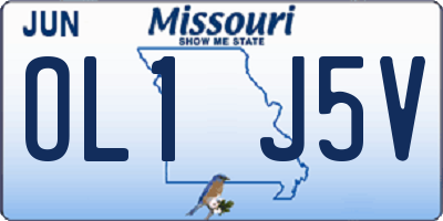 MO license plate OL1J5V