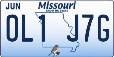 MO license plate OL1J7G