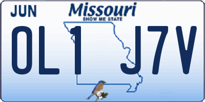 MO license plate OL1J7V