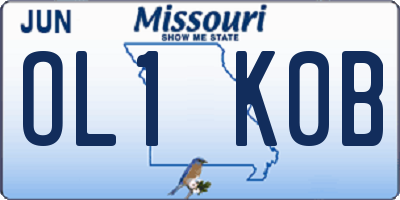 MO license plate OL1K0B