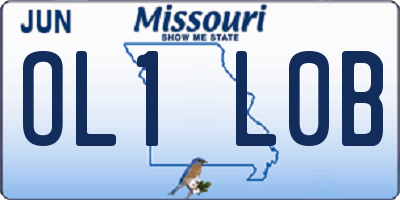 MO license plate OL1L0B