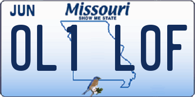 MO license plate OL1L0F