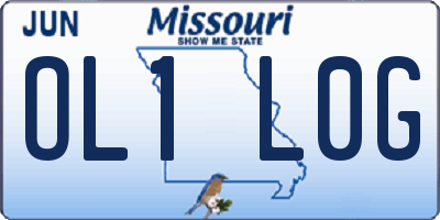 MO license plate OL1L0G