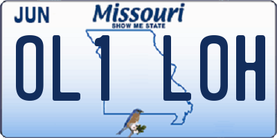 MO license plate OL1L0H